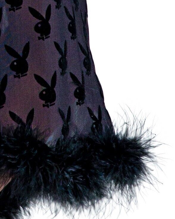 Playboy Bunny Noir Robe By Roma Made In The USA