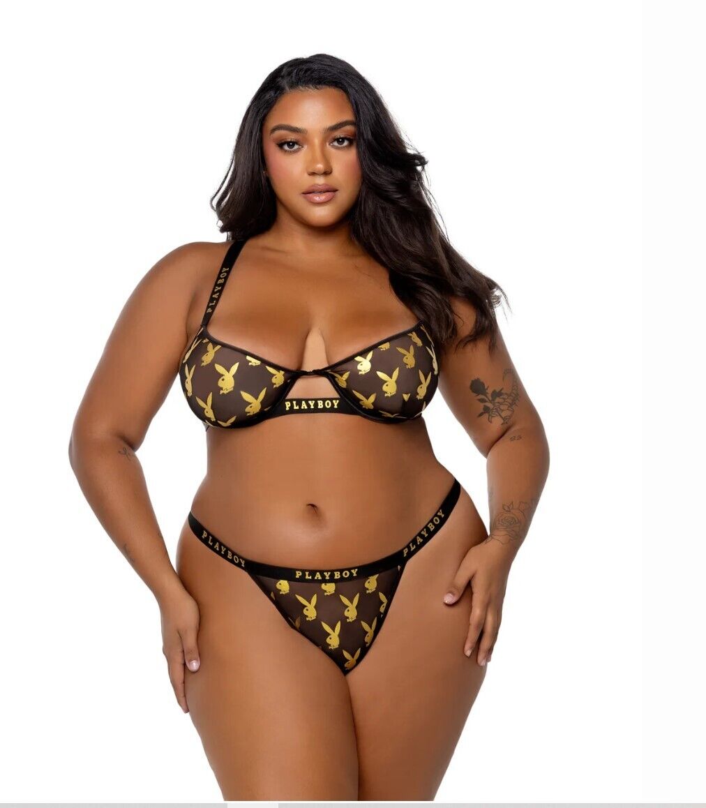 Playboy Bunny Rouge 2pc Set By Roma Made In The USA